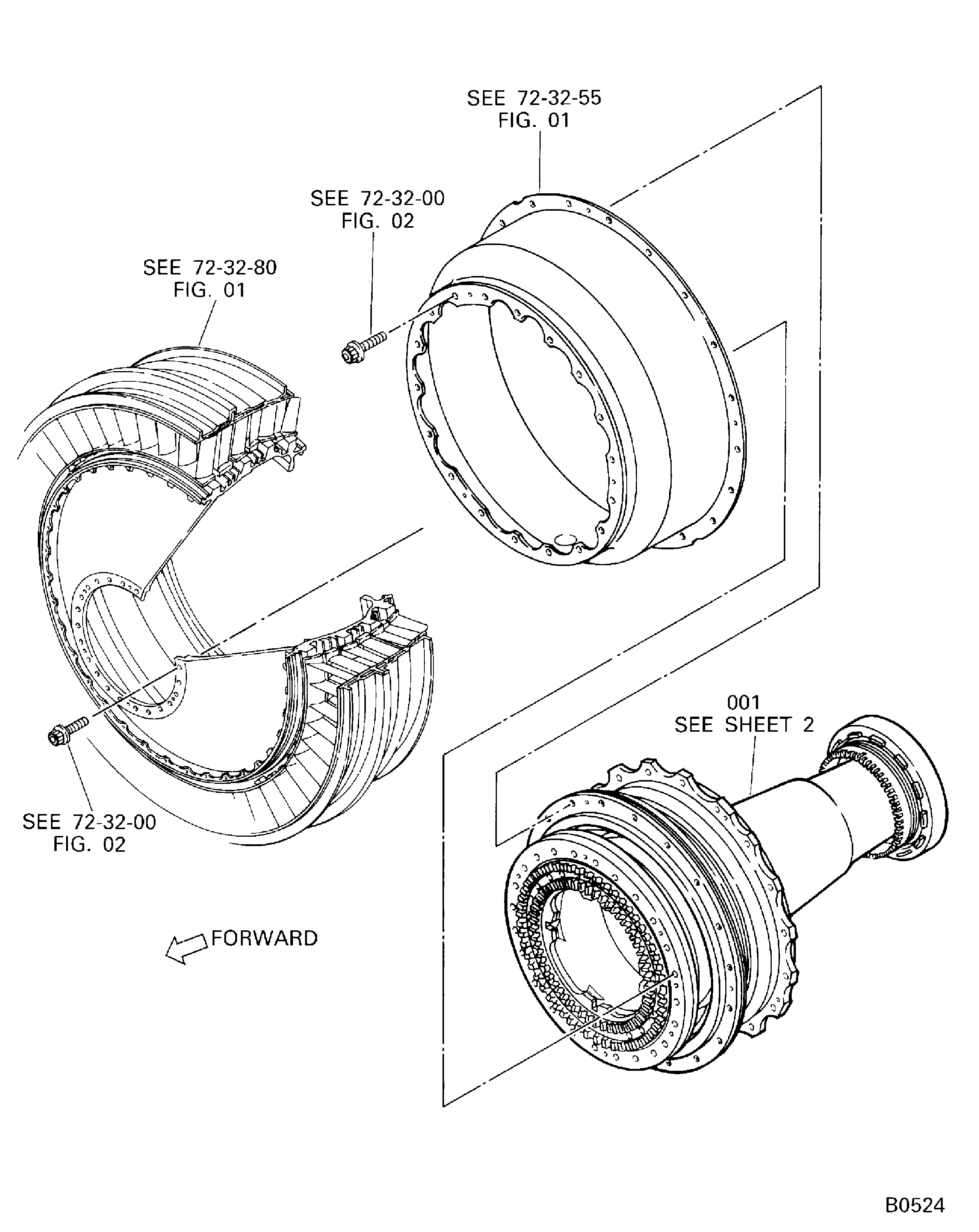 LP SHAFT NO.1 AND NO.2 BEARING ASSEMBLY
