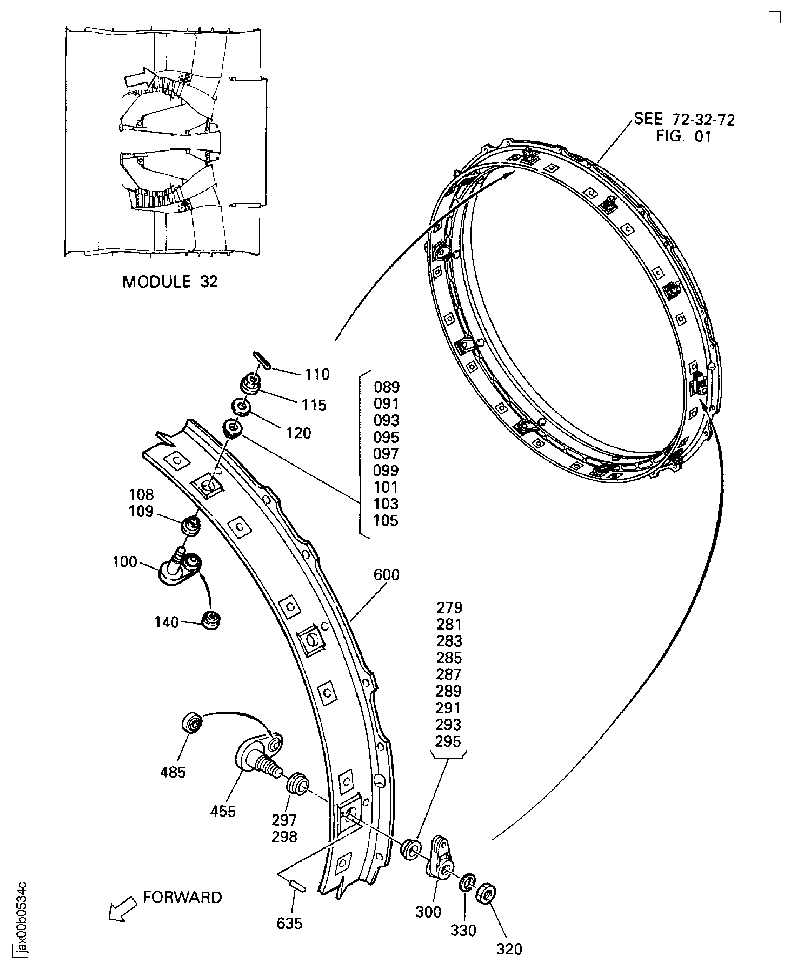 BLEED VALVE SUPPORT AND ARMS