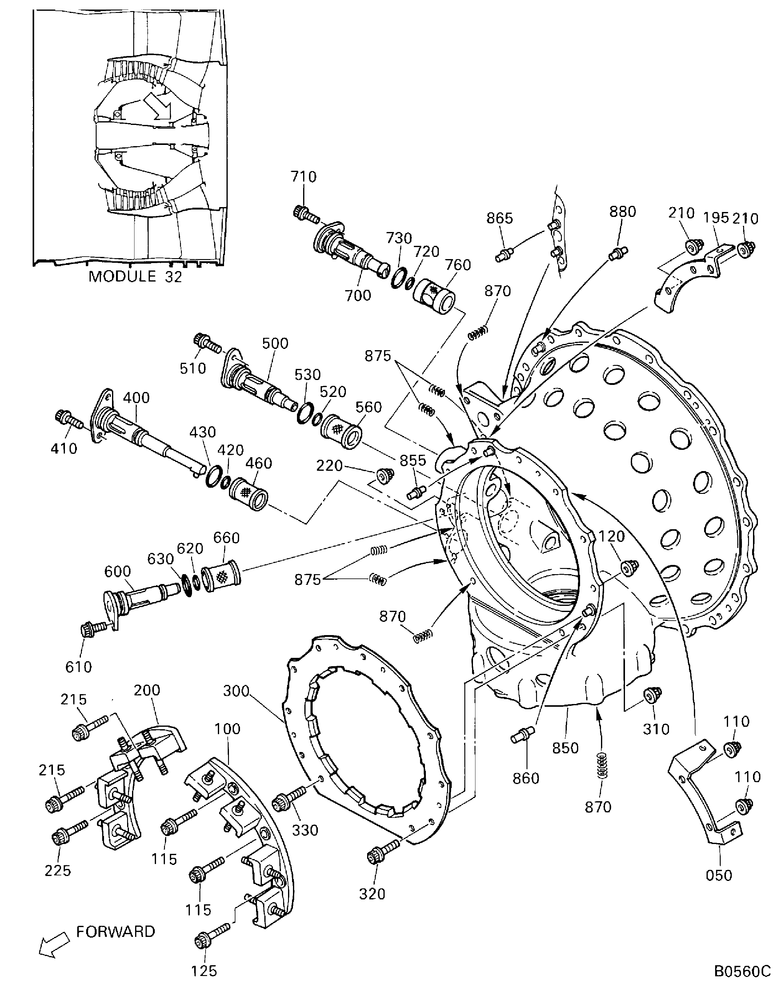 No. 2 Bearing Support And Related Parts