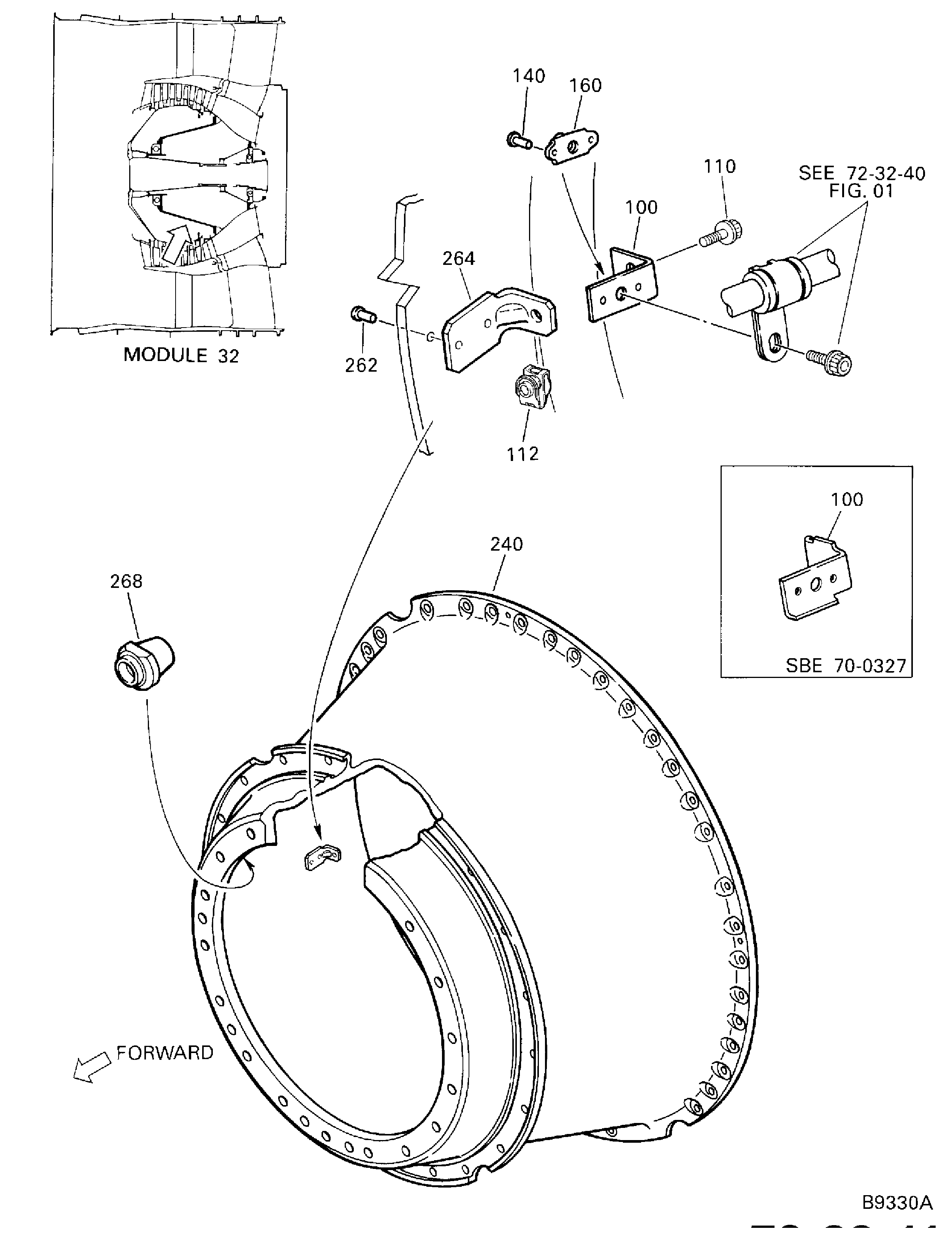 No. 1 Bearing Front Support And Rear Support Assembly