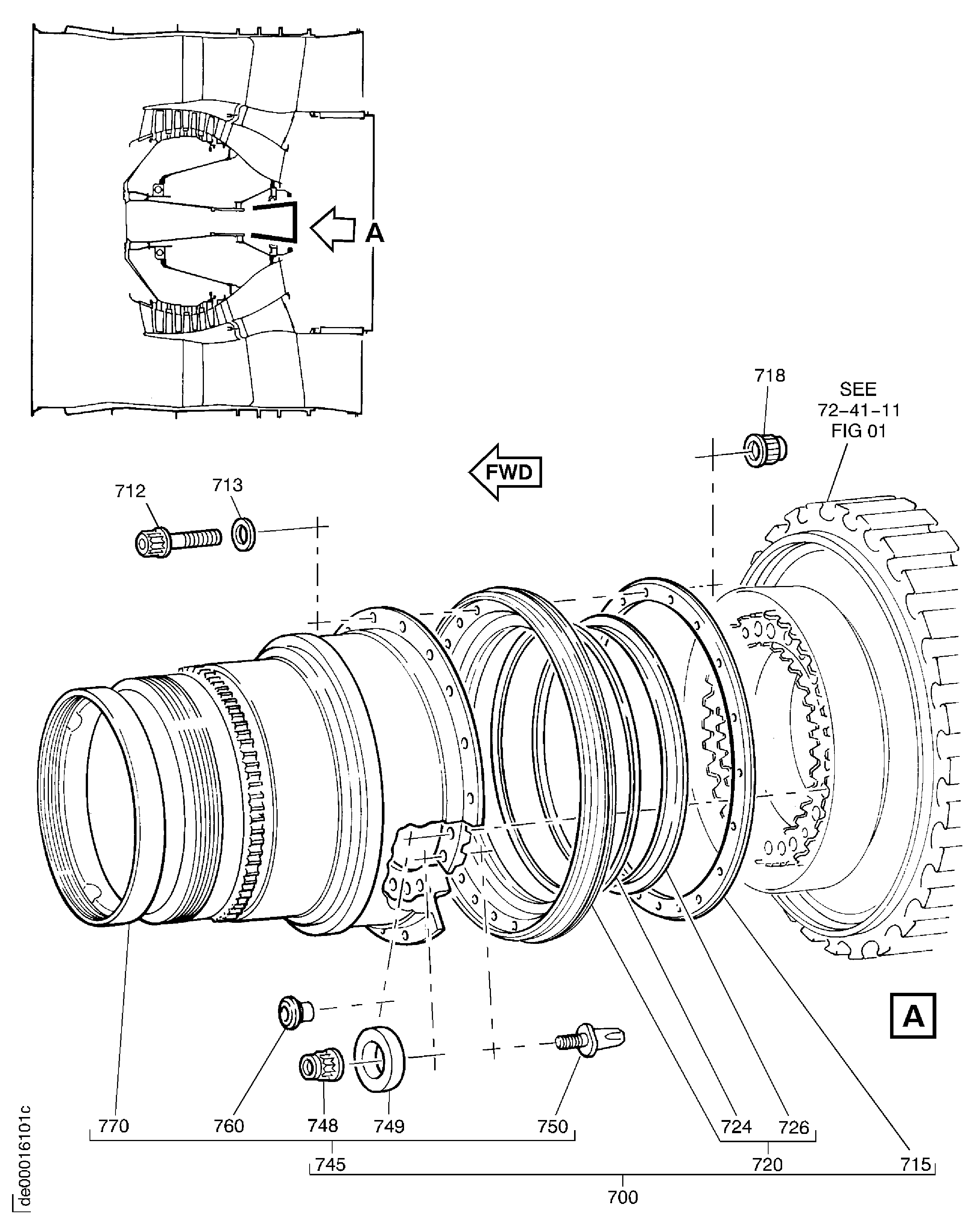HPC Front Shaft And Seal Carrier Assembly