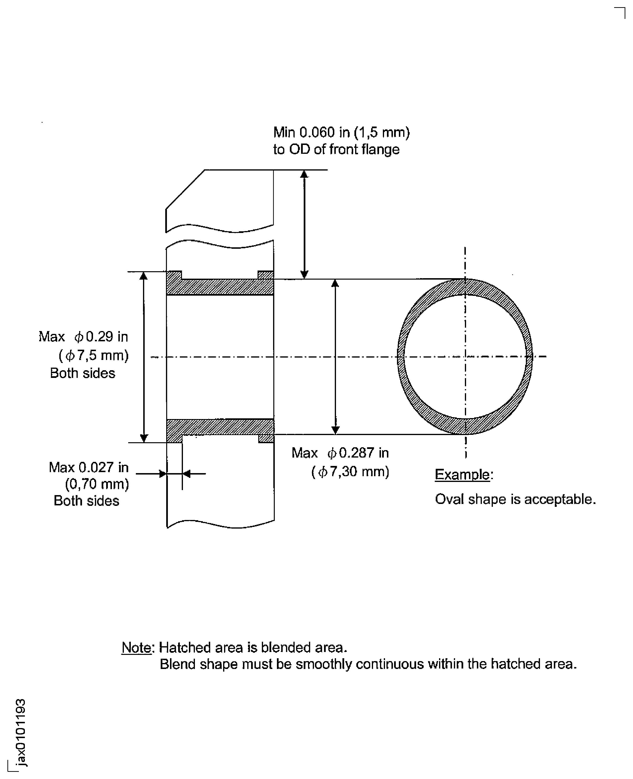 Blend Limits For Bolt Hole At Front Flange