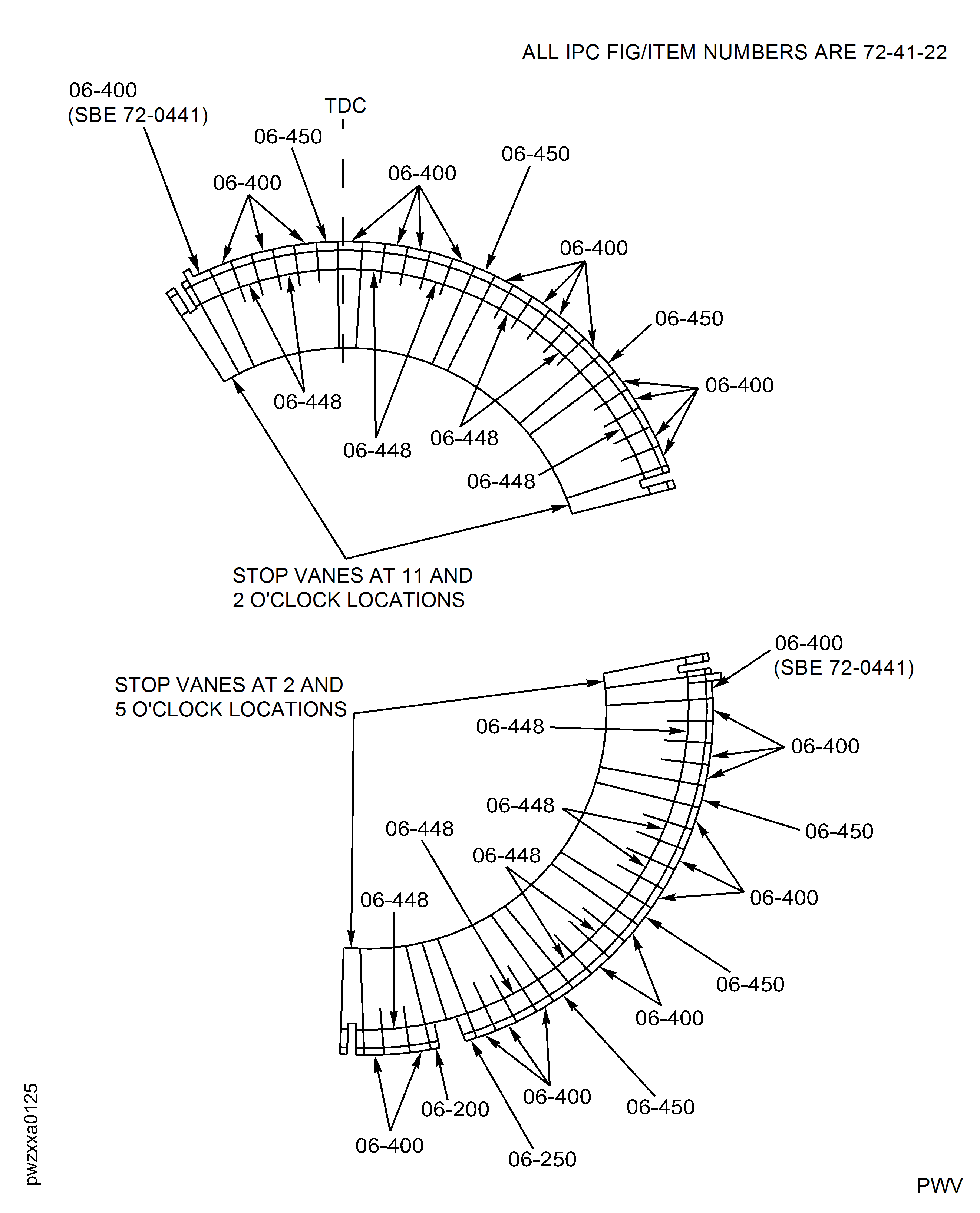 Install the Stage 11 Stator Vanes and Stage 12 Rotor Path Case Assembly