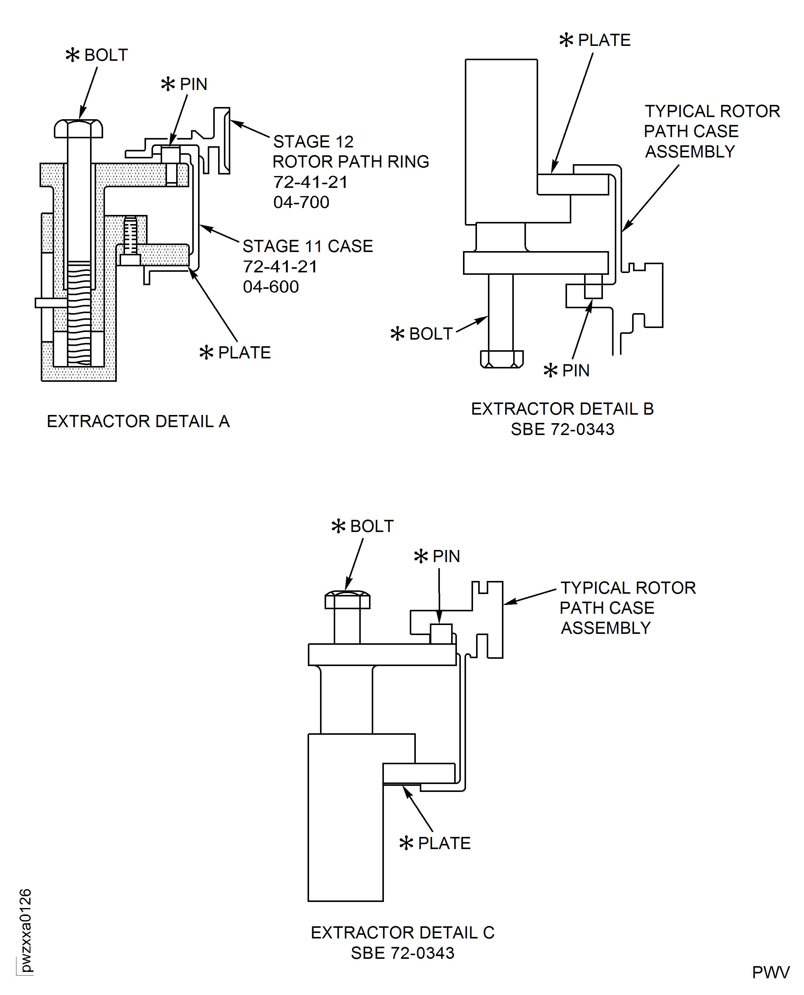 Remove the Stage 10 Rotor Path Case