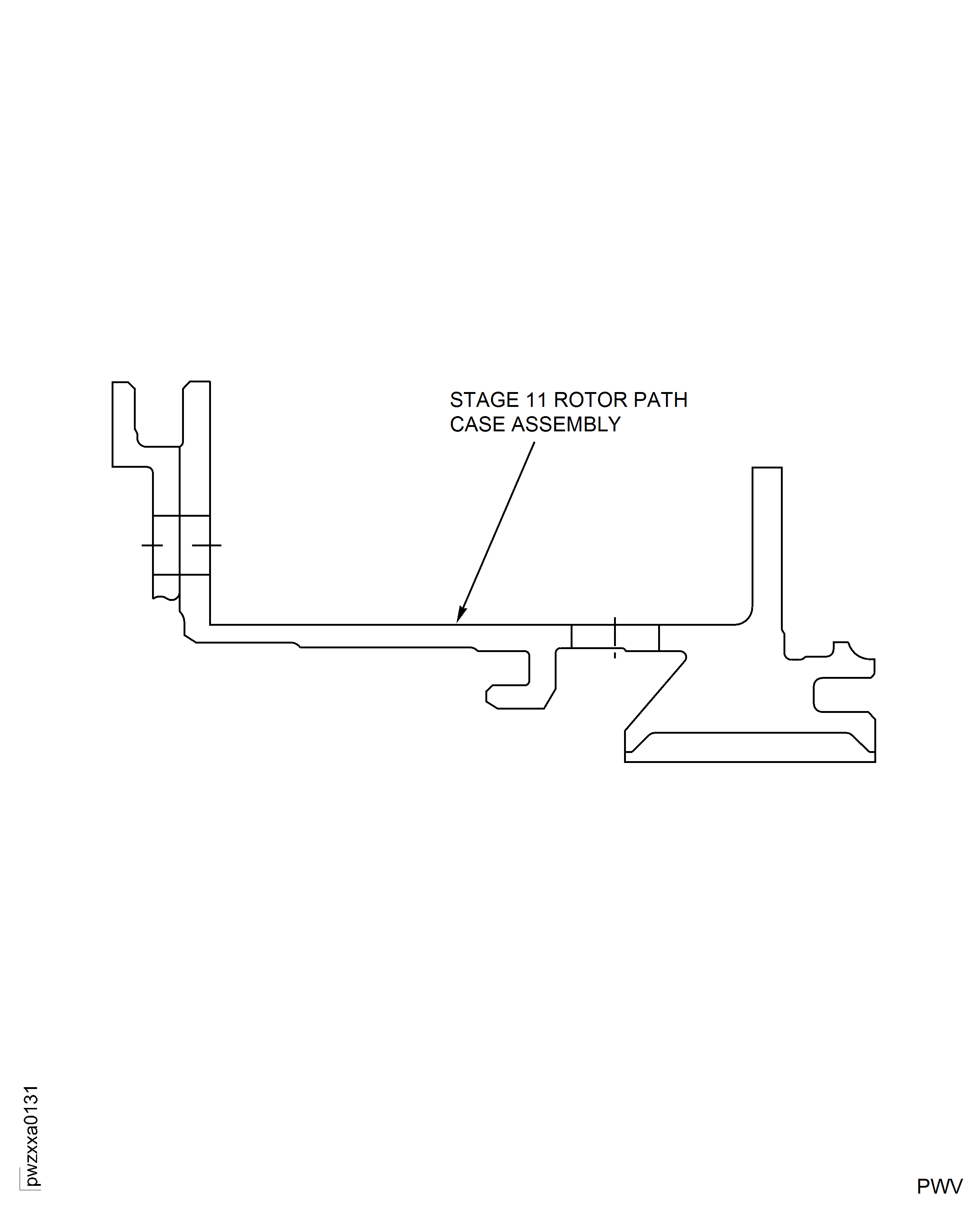 Stage 11 Rotor Path Case Assembly