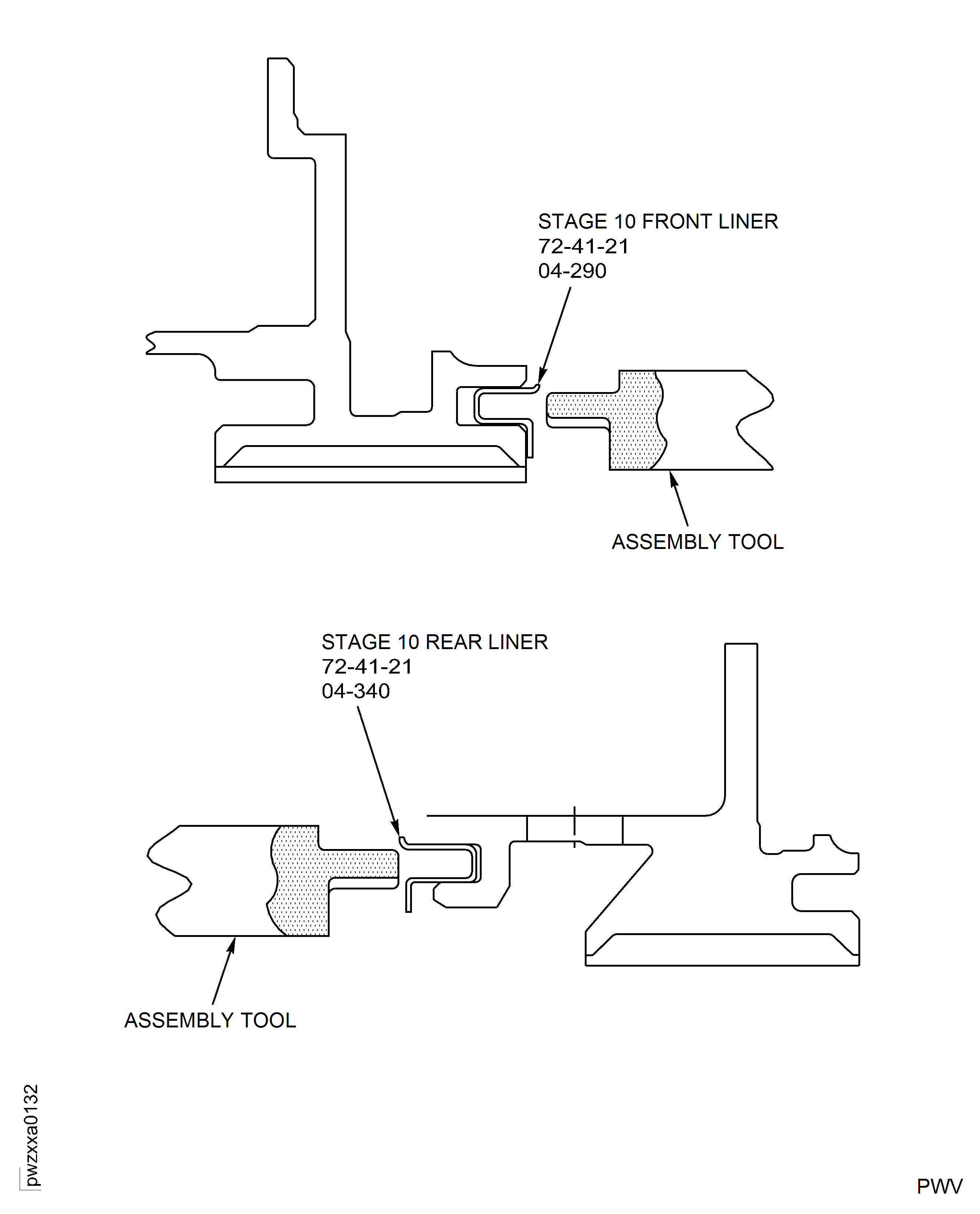 Stage 10 Rotor Path Case Assembly