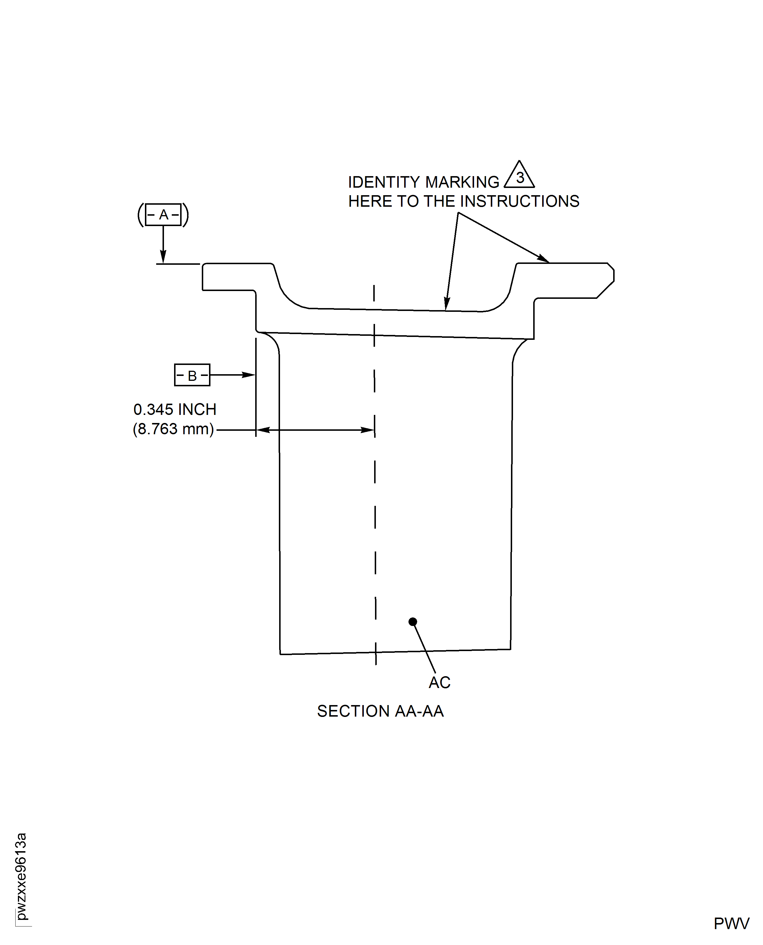 HP Compressor Stage 9 Stator Vane (Assembly D) - Repair Details and Dimensions
