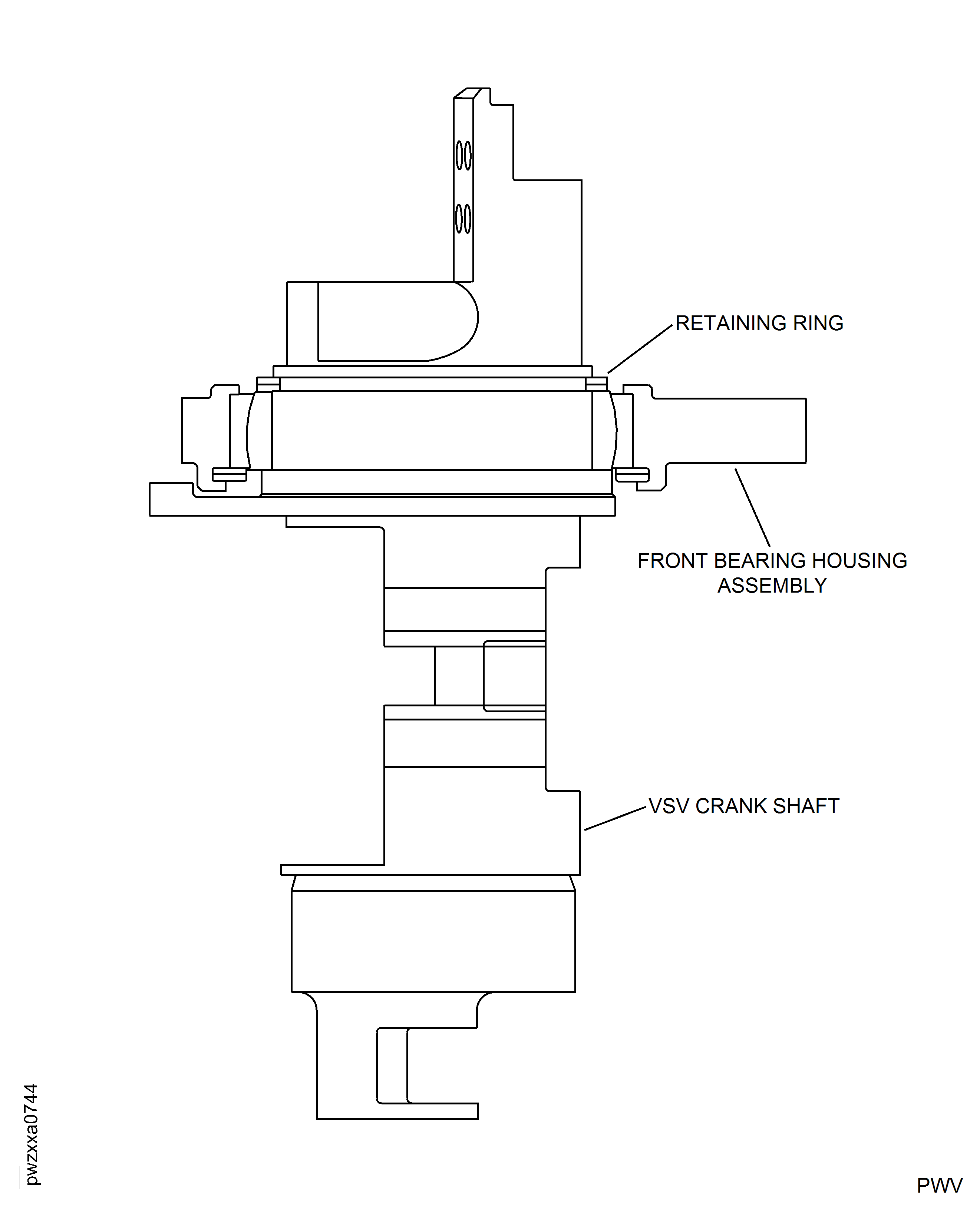 Sectional View Of VSV Crankshaft Assembly