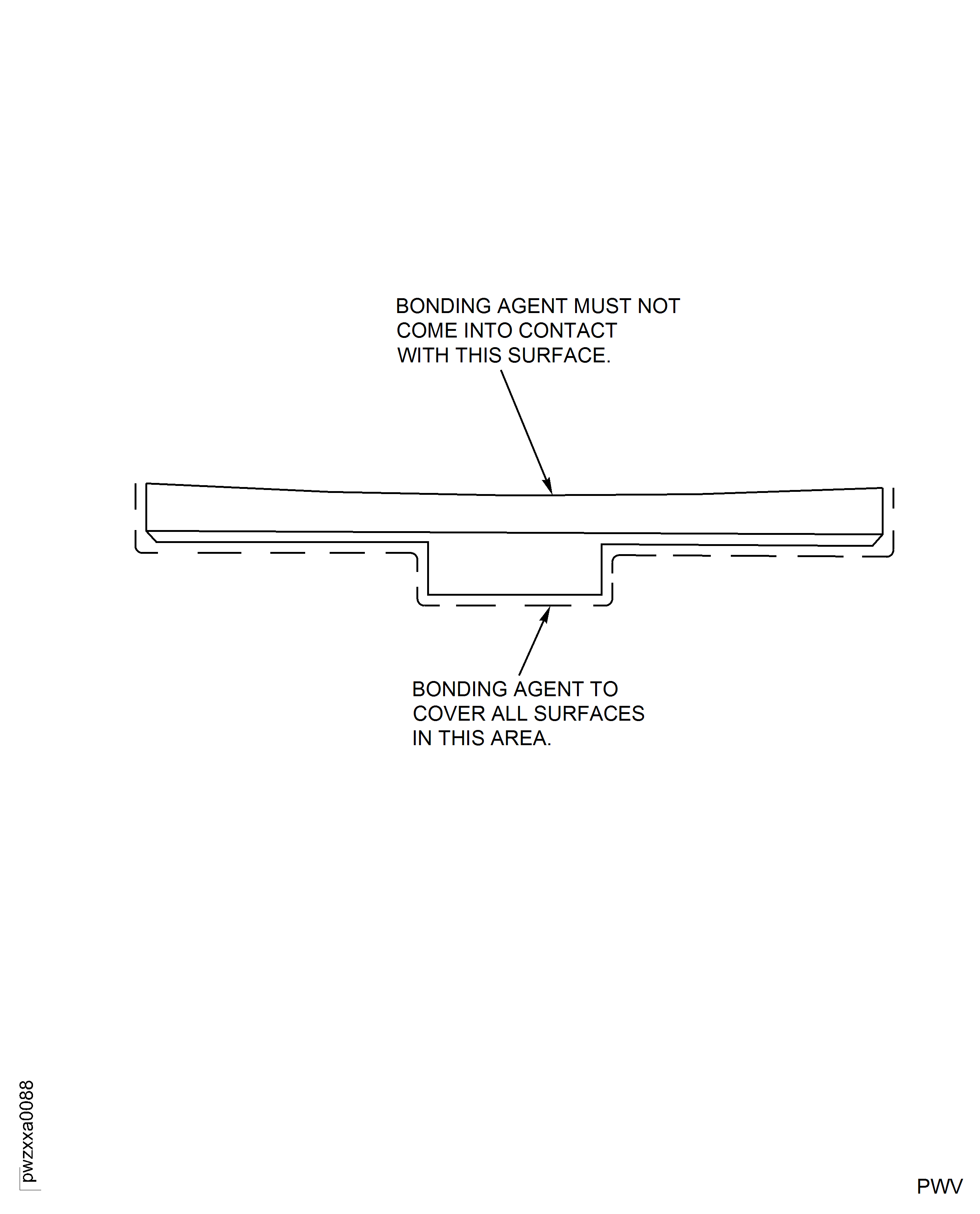 HP Compressor VIGV, Stage 3, 4 and 5 Vane Centralising Pads and Housing - Replacement Bearing Pad Details - Assembly A
