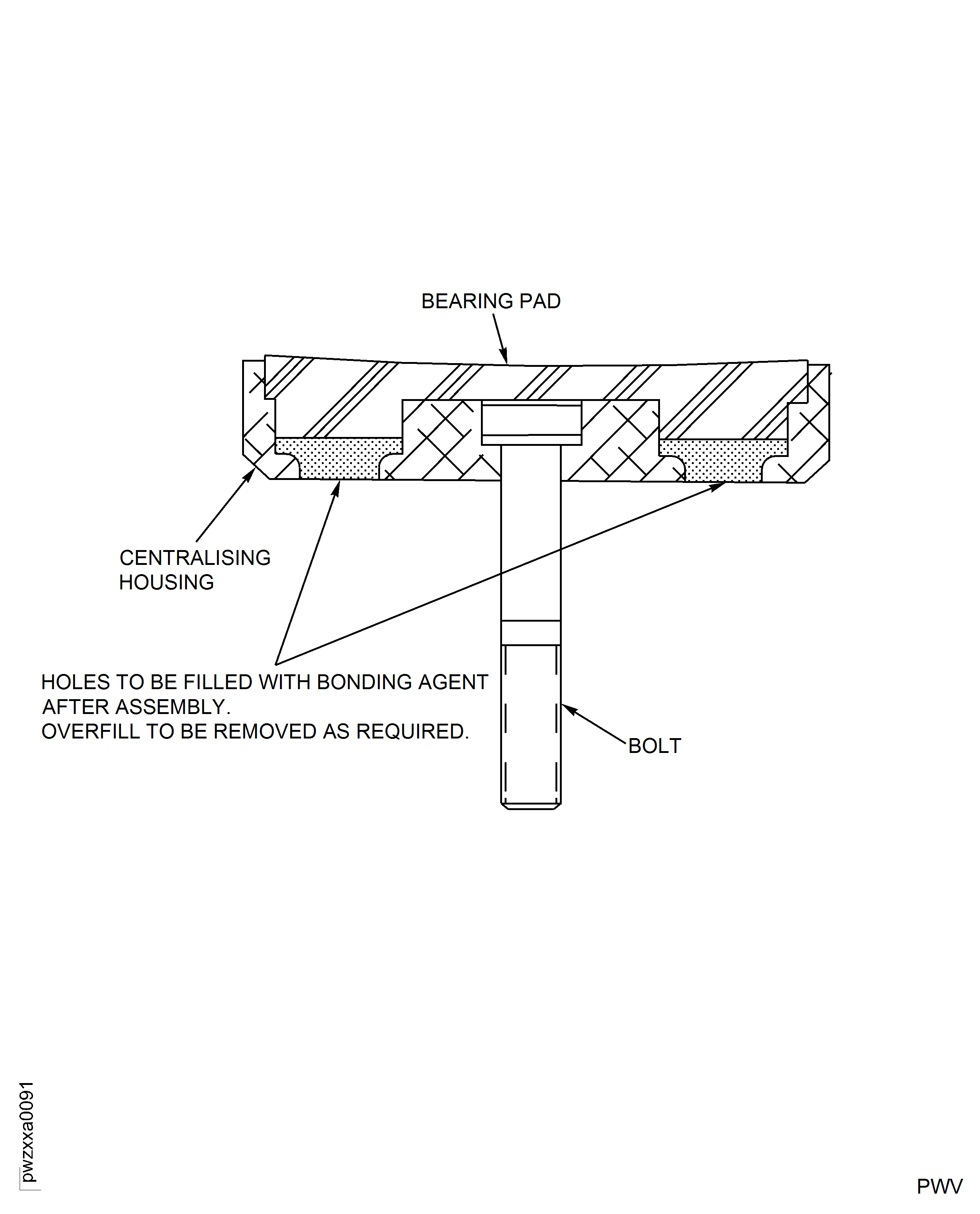 HP Compressor VIGV and Stage 3 Vane Centralising Pads and Housing - Repair Details - Assembly B