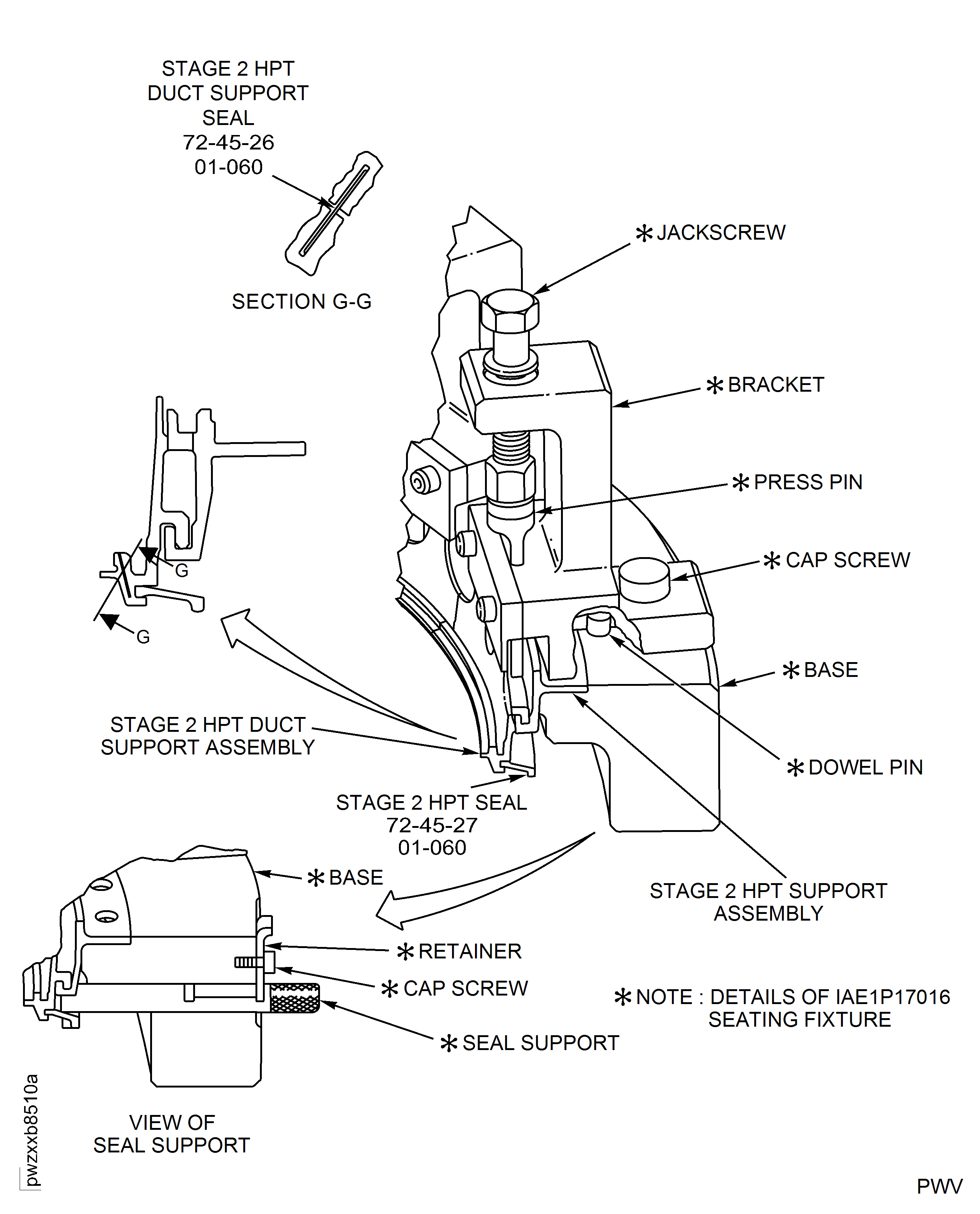 Assemble the Stage 2 HPT Duct Support Assembly, Stage 2 HPT Support Assembly and Stage 2 HPT Seal