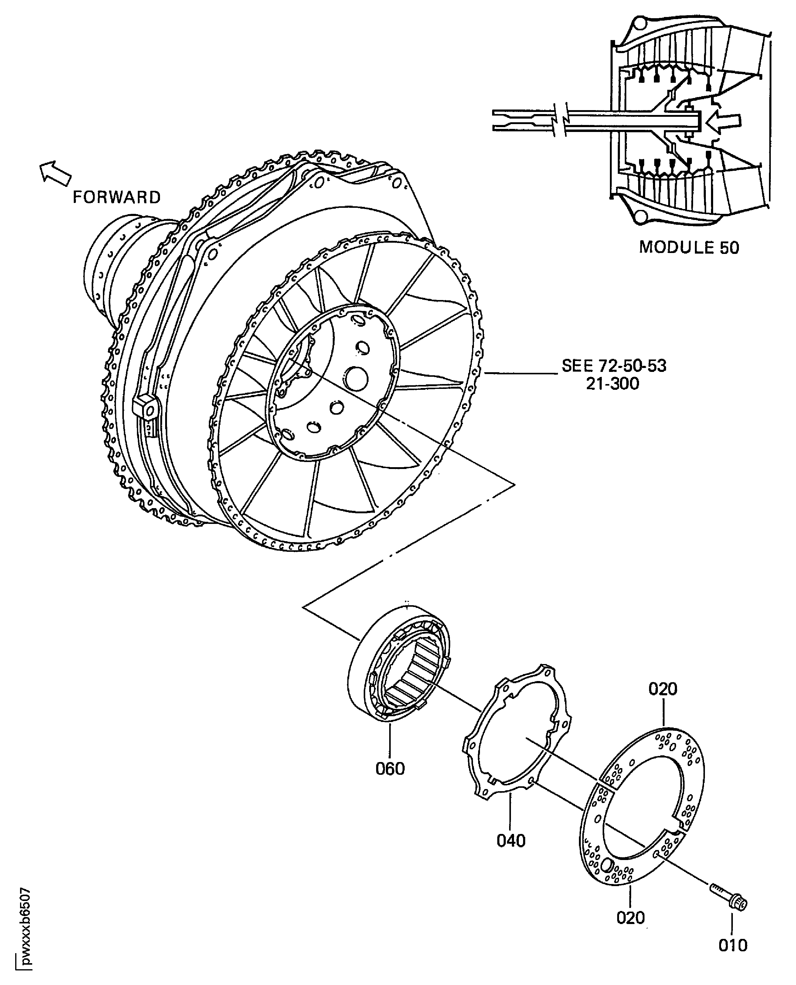 NO.5 BEARING ASSEMBLY AND RETAINER
