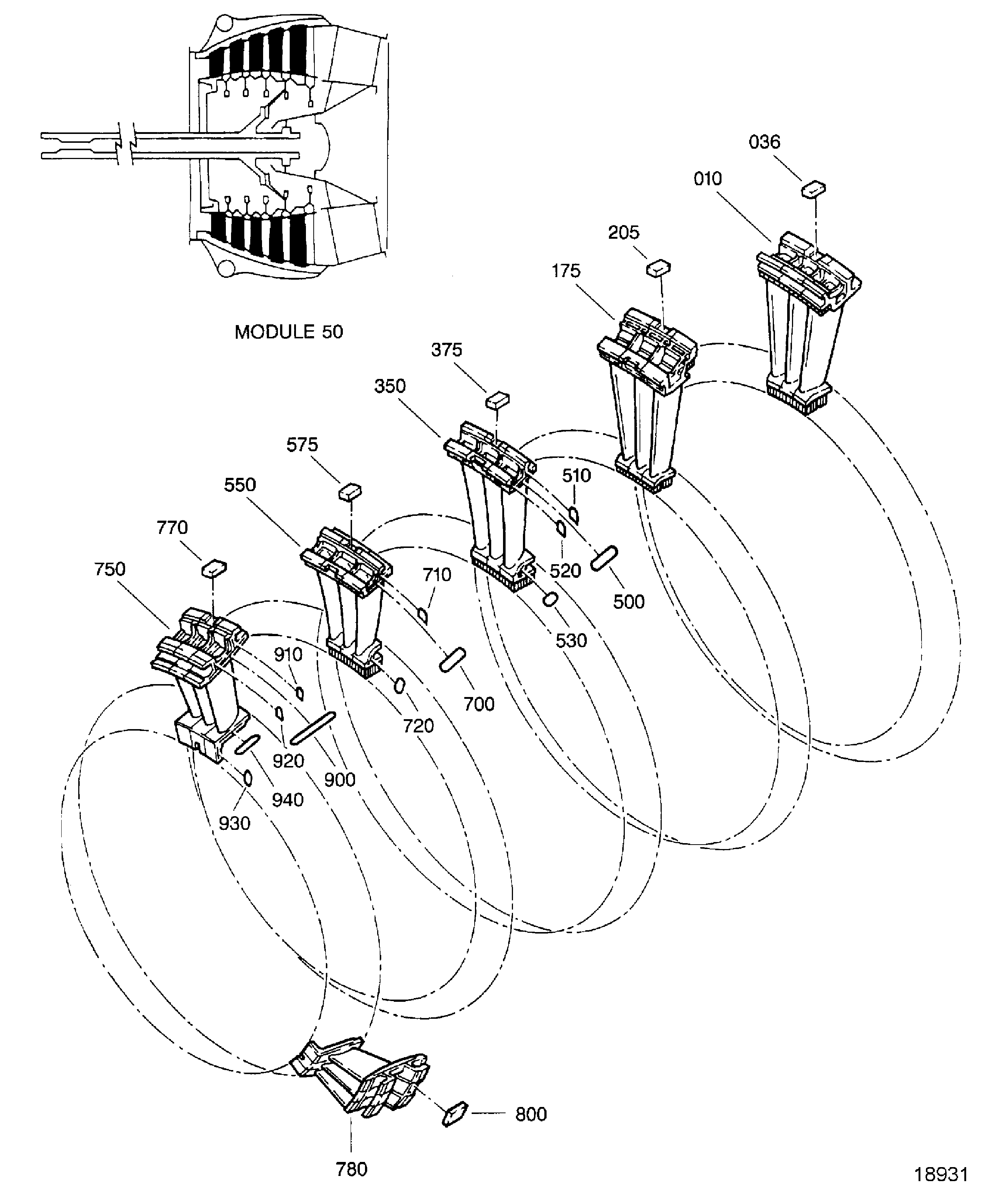 LPT Stage 3, 4, 5, 6, 7 Vanes