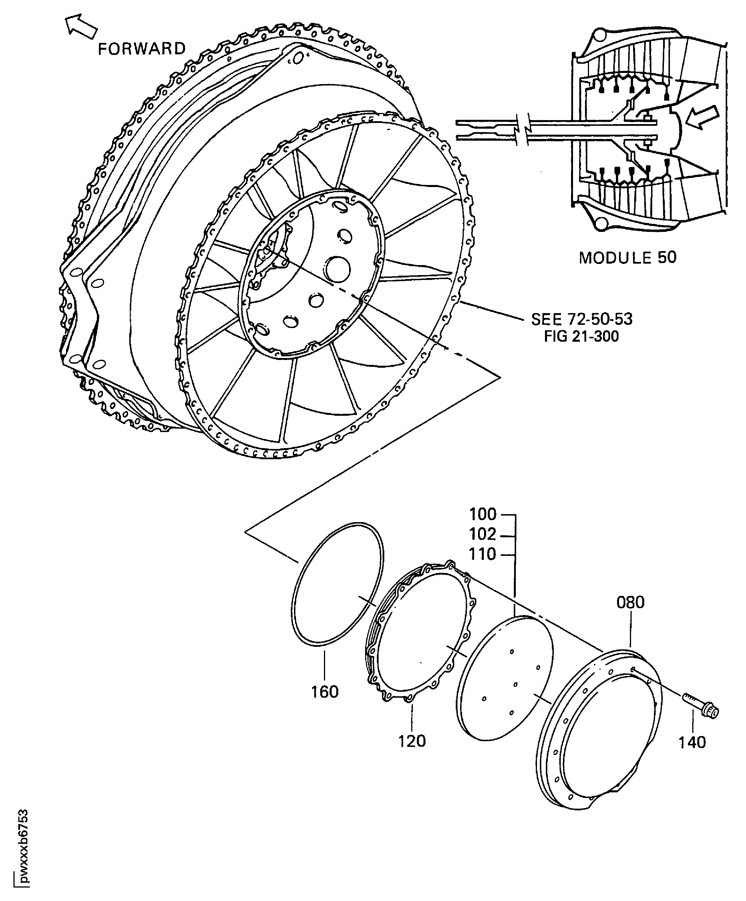 NO.5 BEARING COMPARTMENT COVER