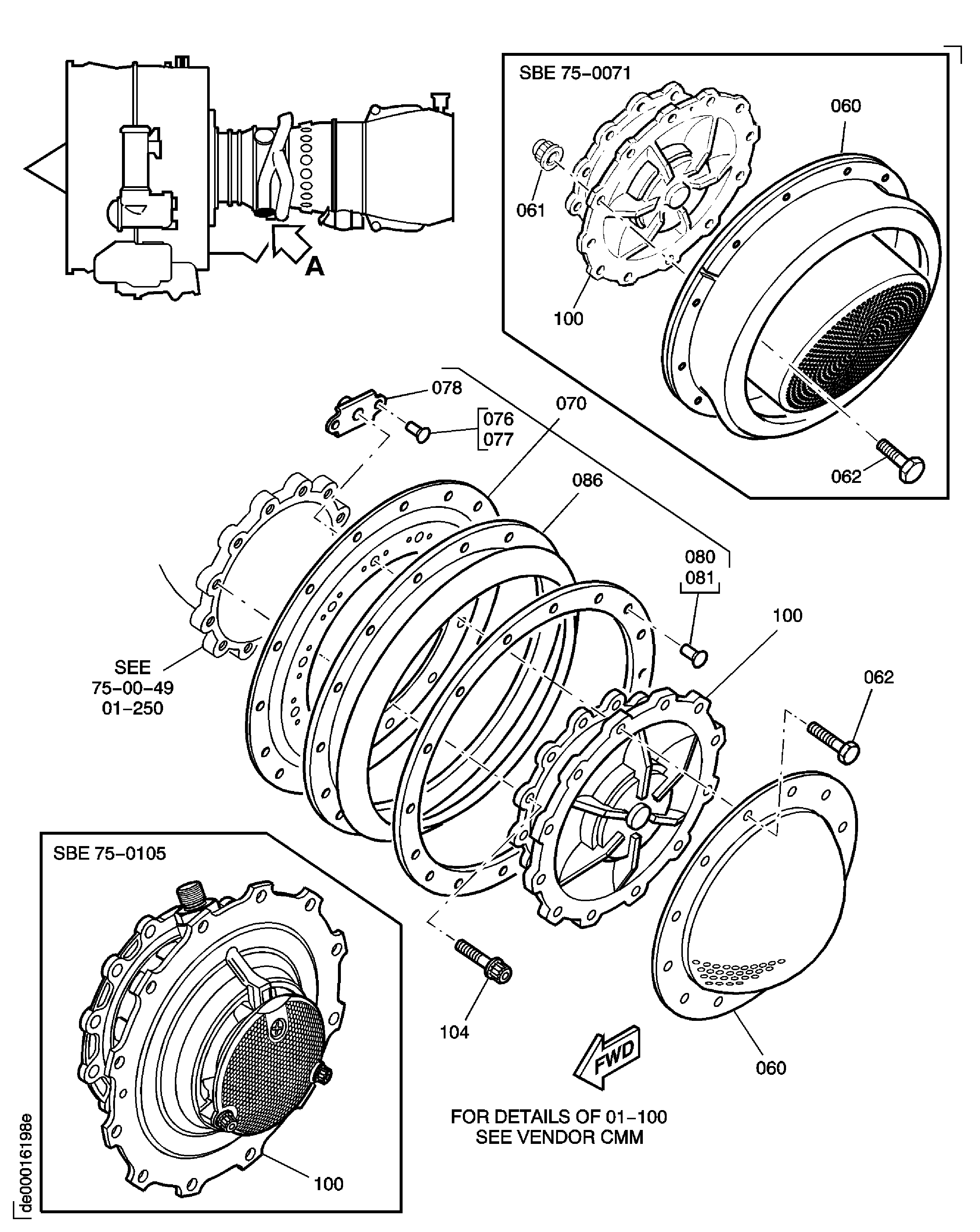 HPC Stage 7 Bleed Outlet Duct, Seal Assembly And Silencer Assemblies