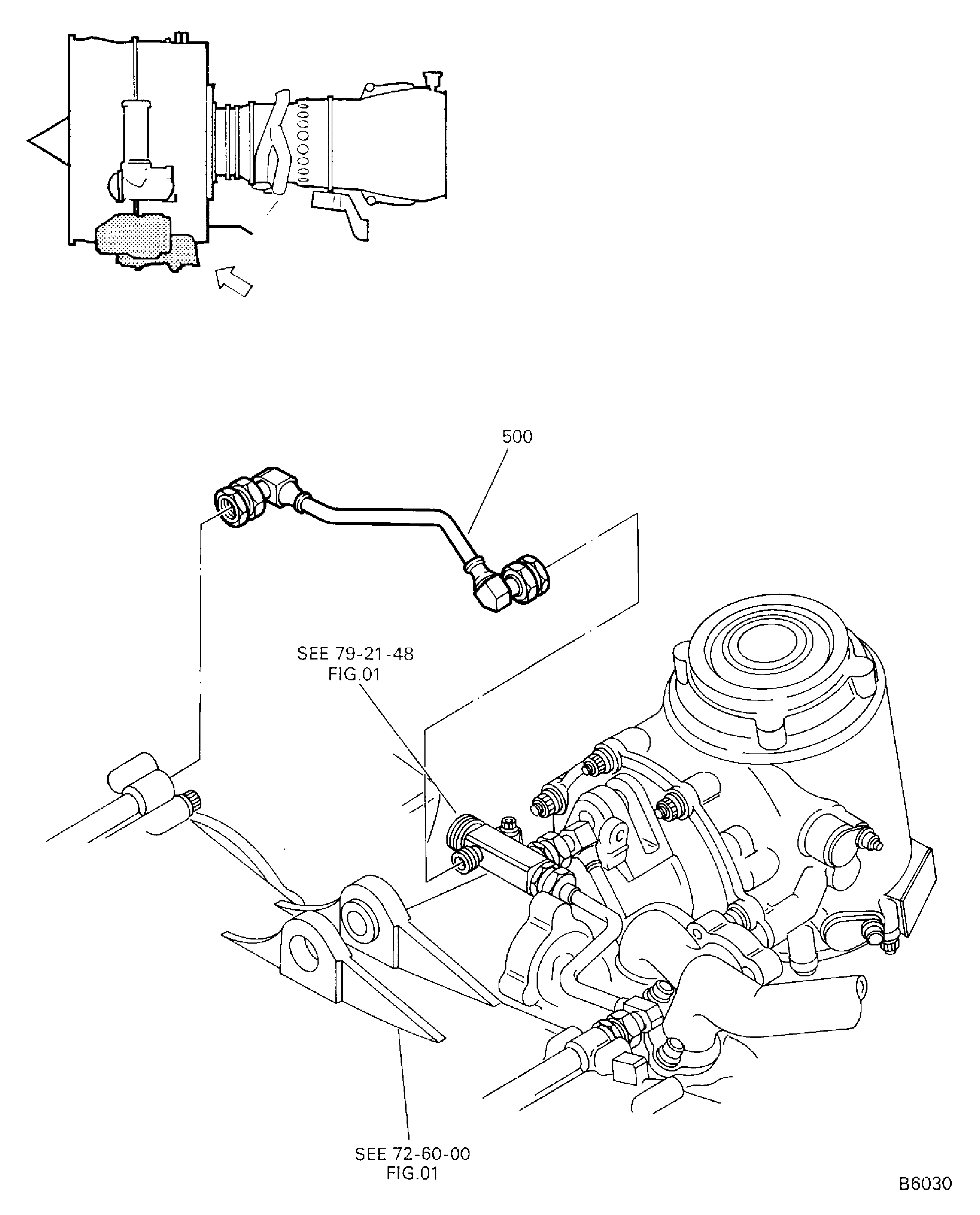 PRESSURE OIL TUBES GEARBOX