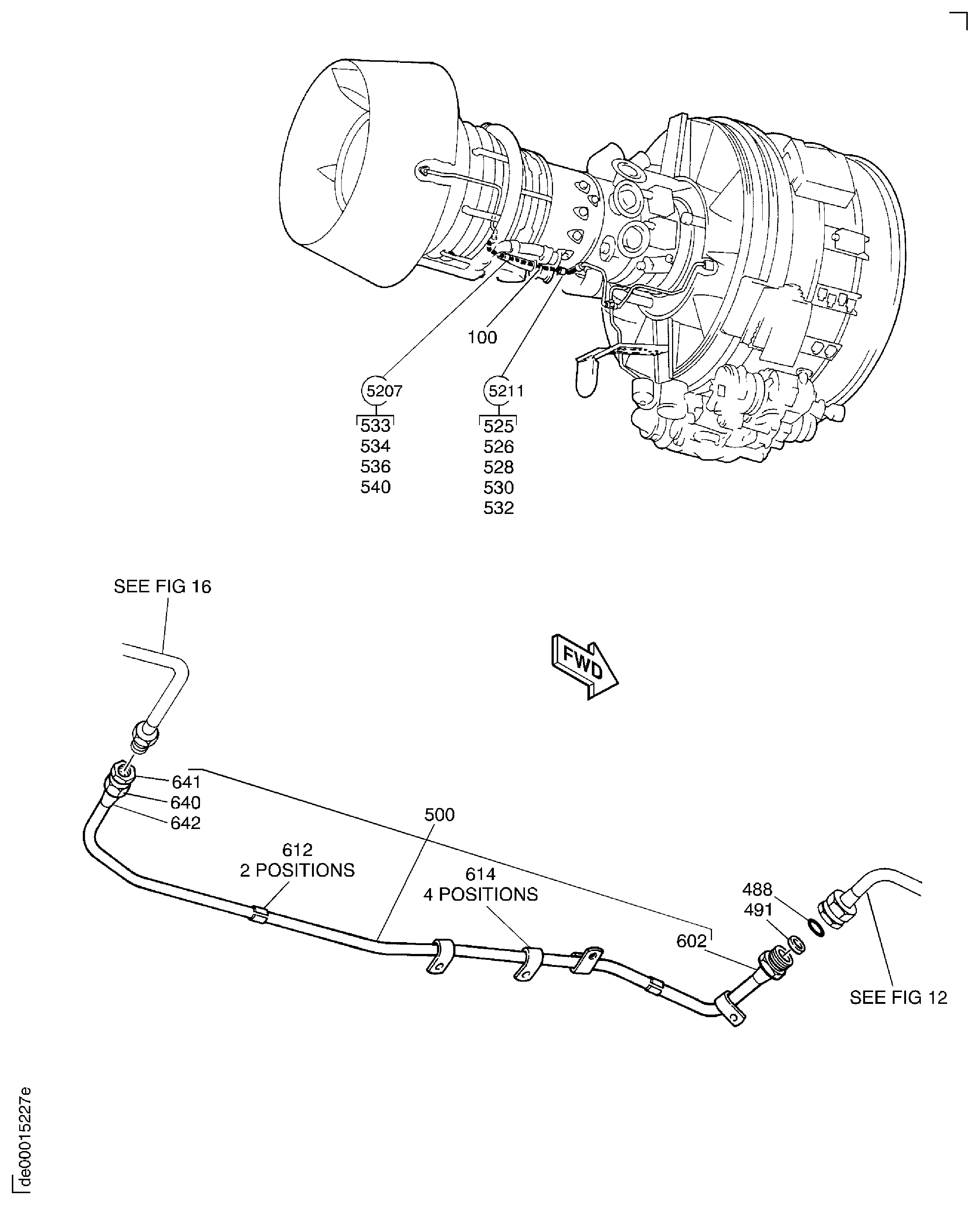 Engine Pressure Oil Tubes