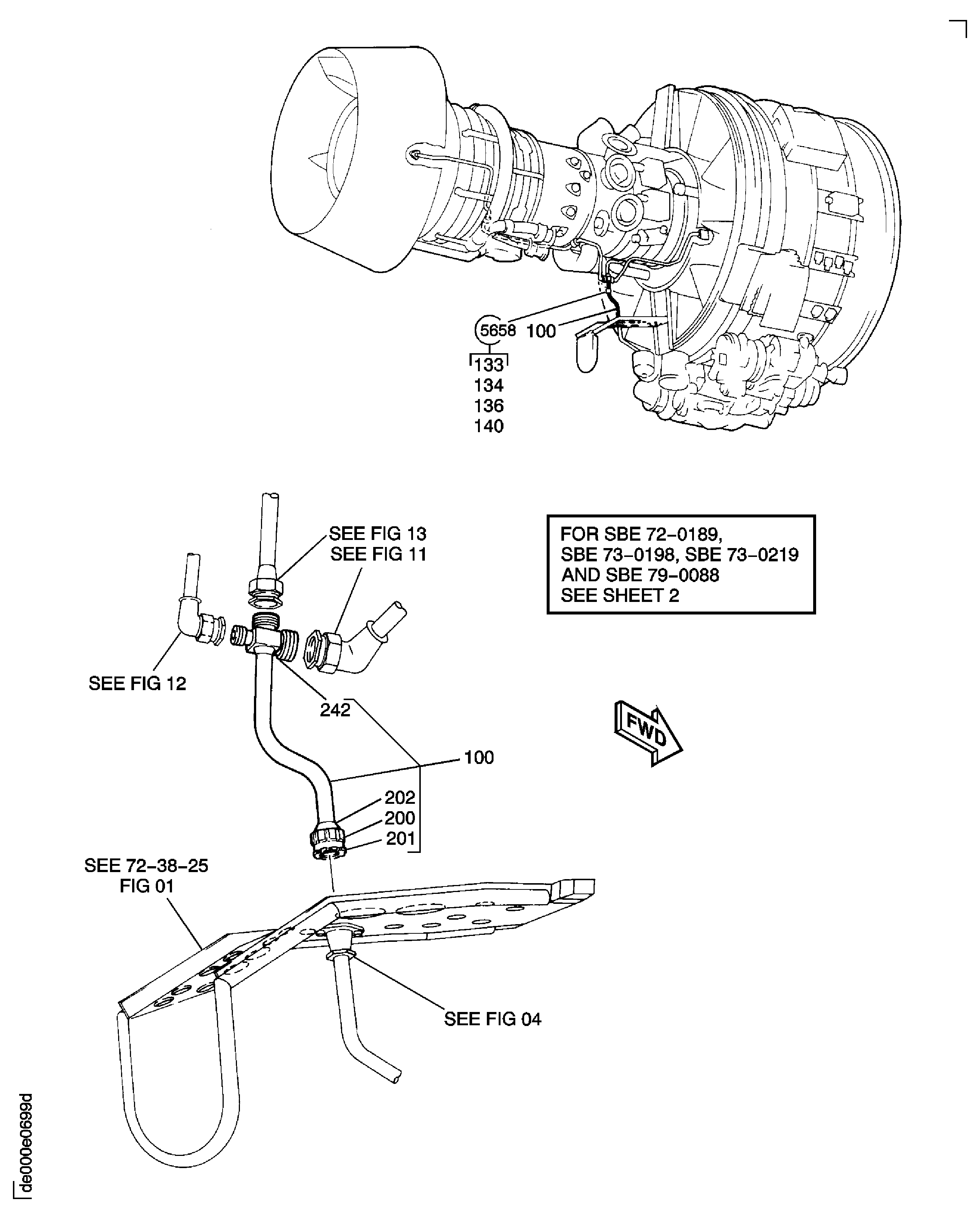 Engine Pressure Oil Tubes