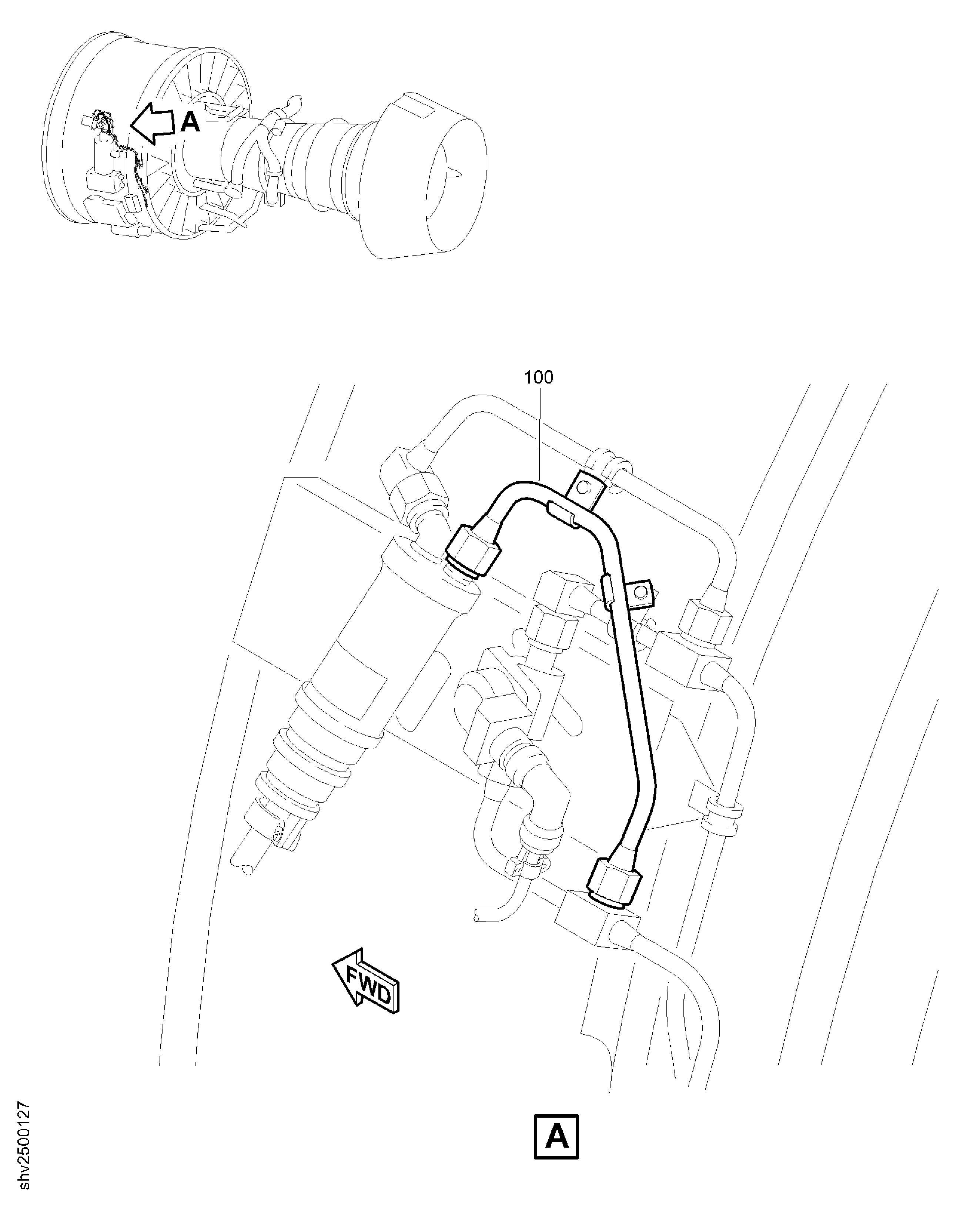 PRESSURE OIL TUBES ENGINE