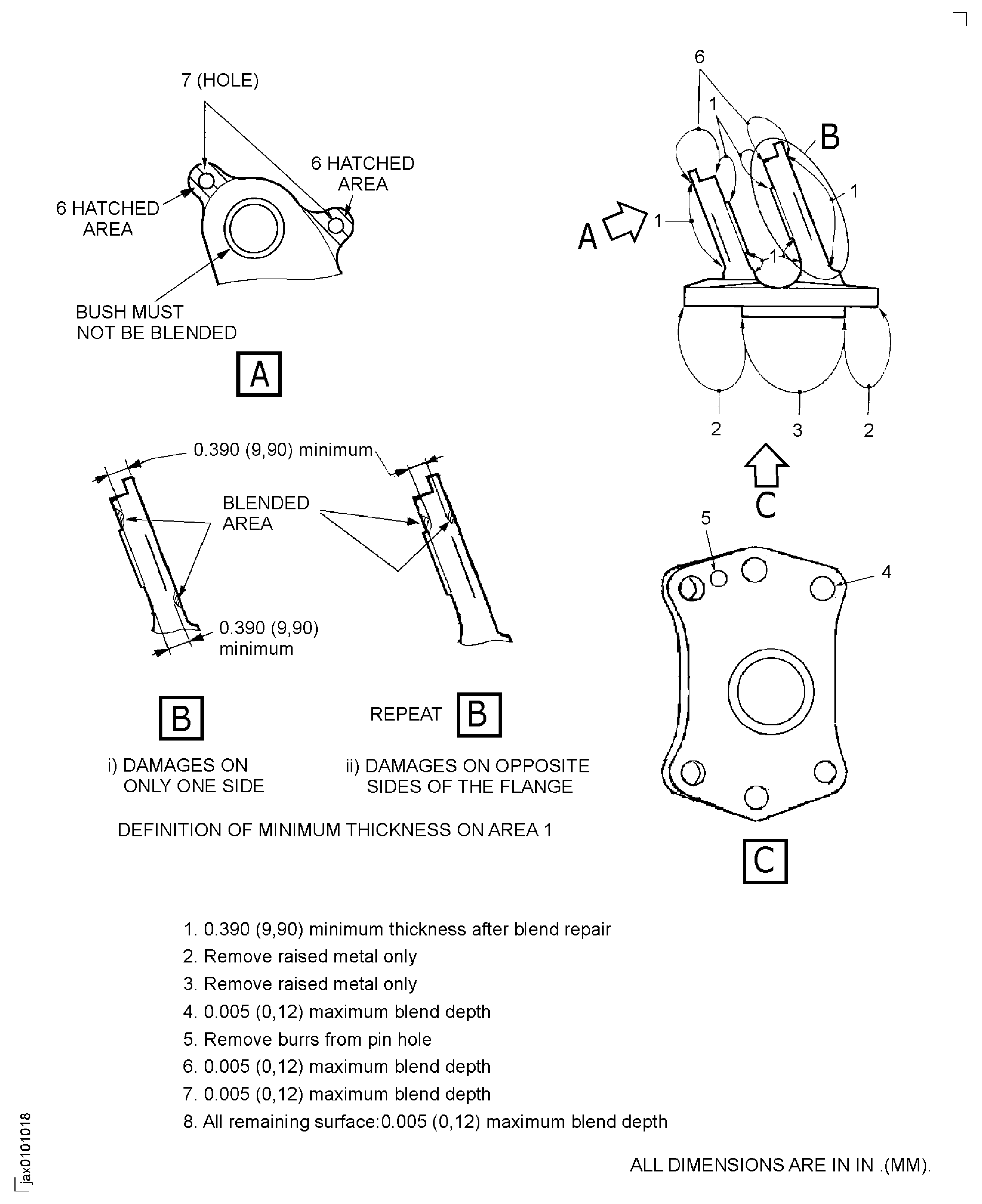 Thrust mount bracket assembly - blend limits