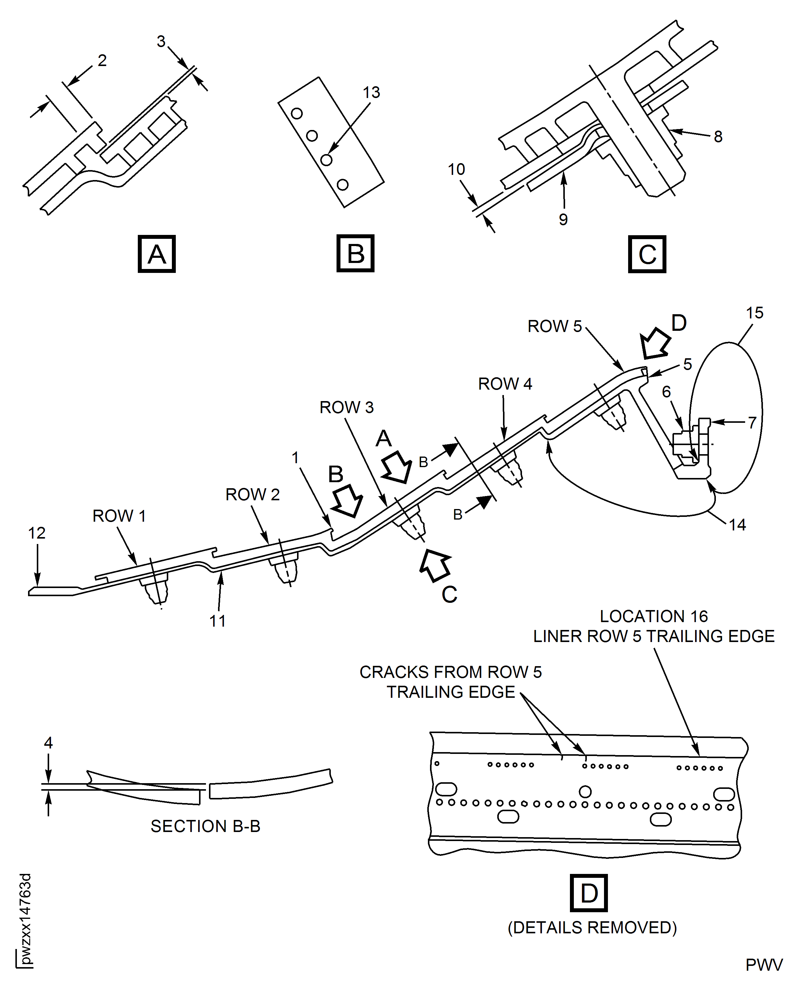 Combustion Chamber Inner Liner Inspection Locations